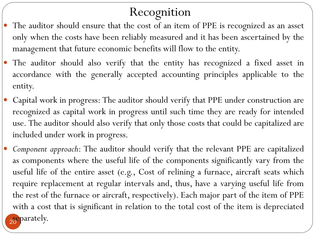 recognition