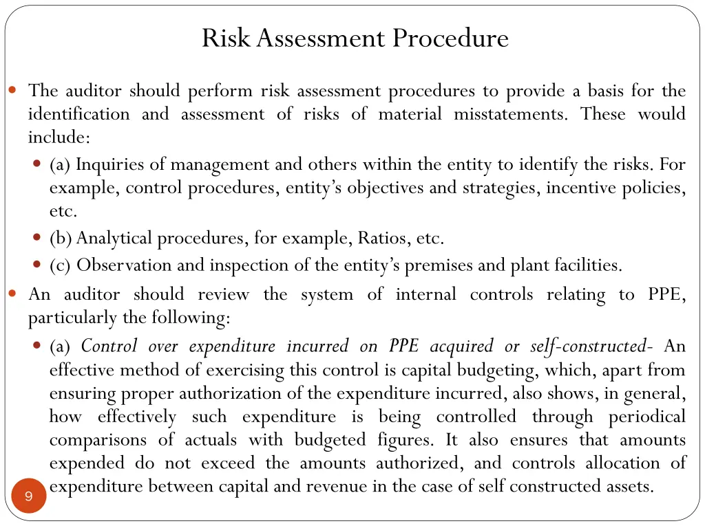 risk assessment procedure