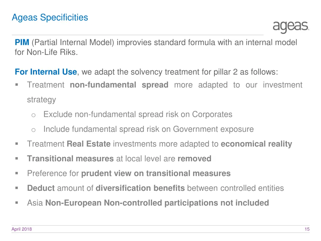 ageas specificities