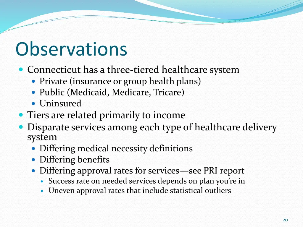 observations connecticut has a three tiered