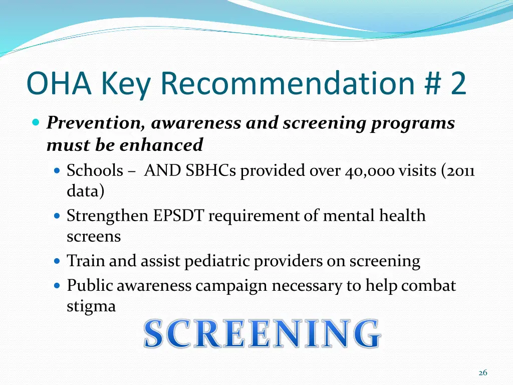 oha key recommendation 2