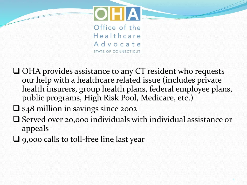 oha provides assistance to any ct resident