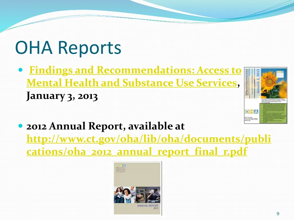 oha reports