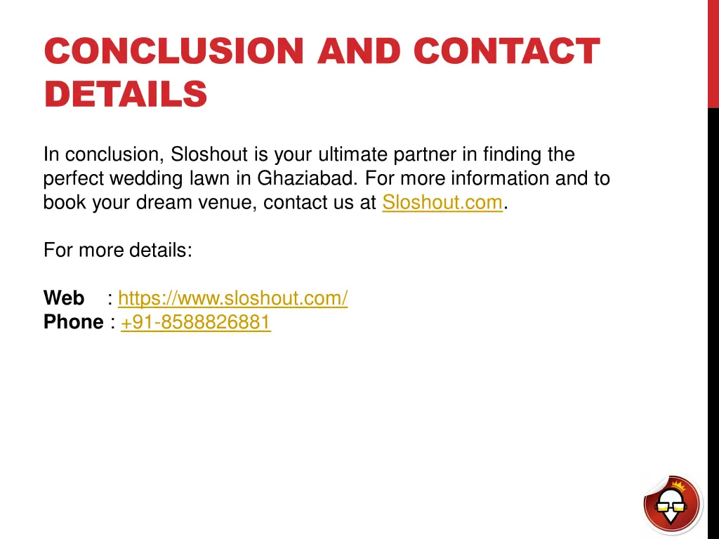 conclusion and contact details