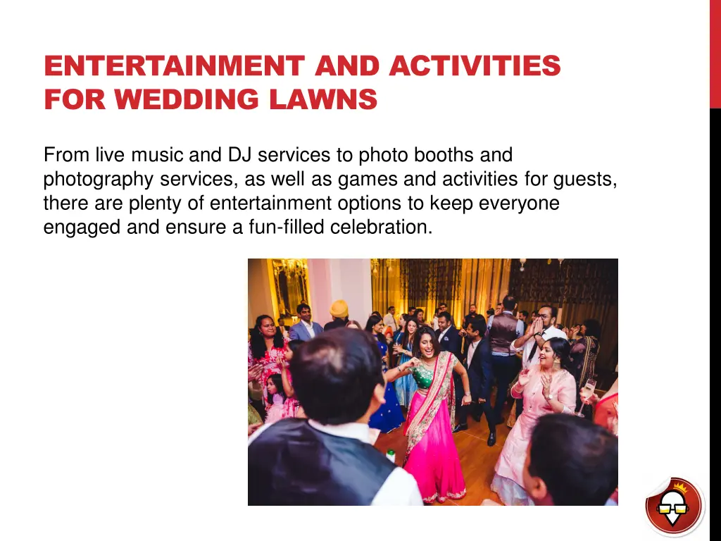 entertainment and activities for wedding lawns