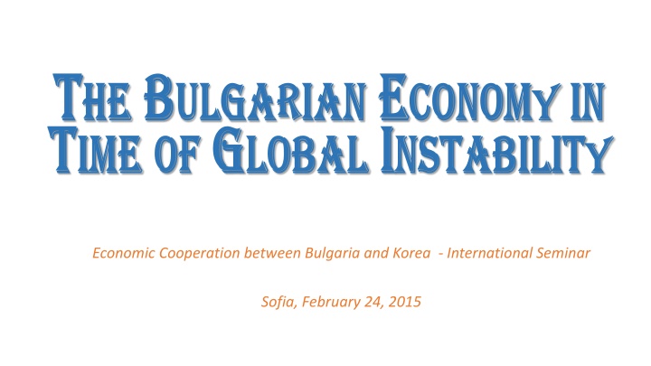 economic cooperation between bulgaria and korea