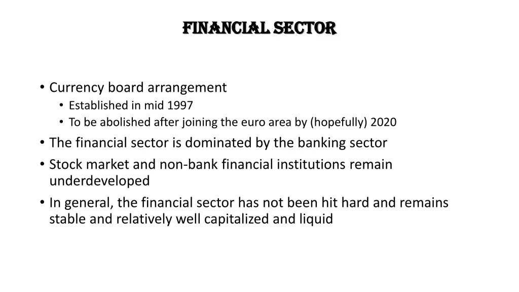 financial sector financial sector