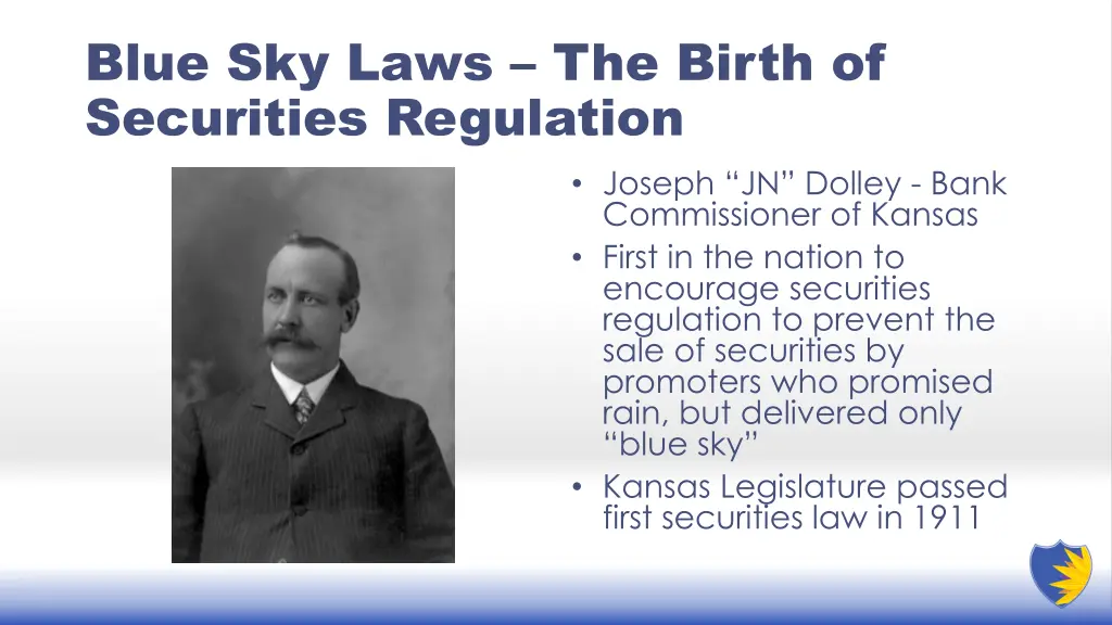 blue sky laws the birth of securities regulation