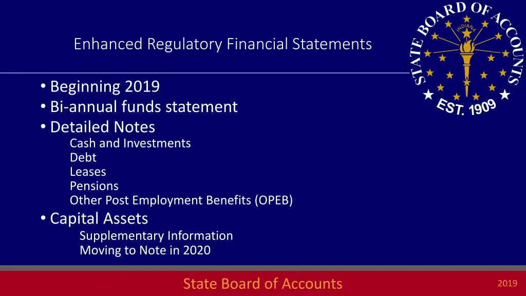enhanced regulatory financial statements