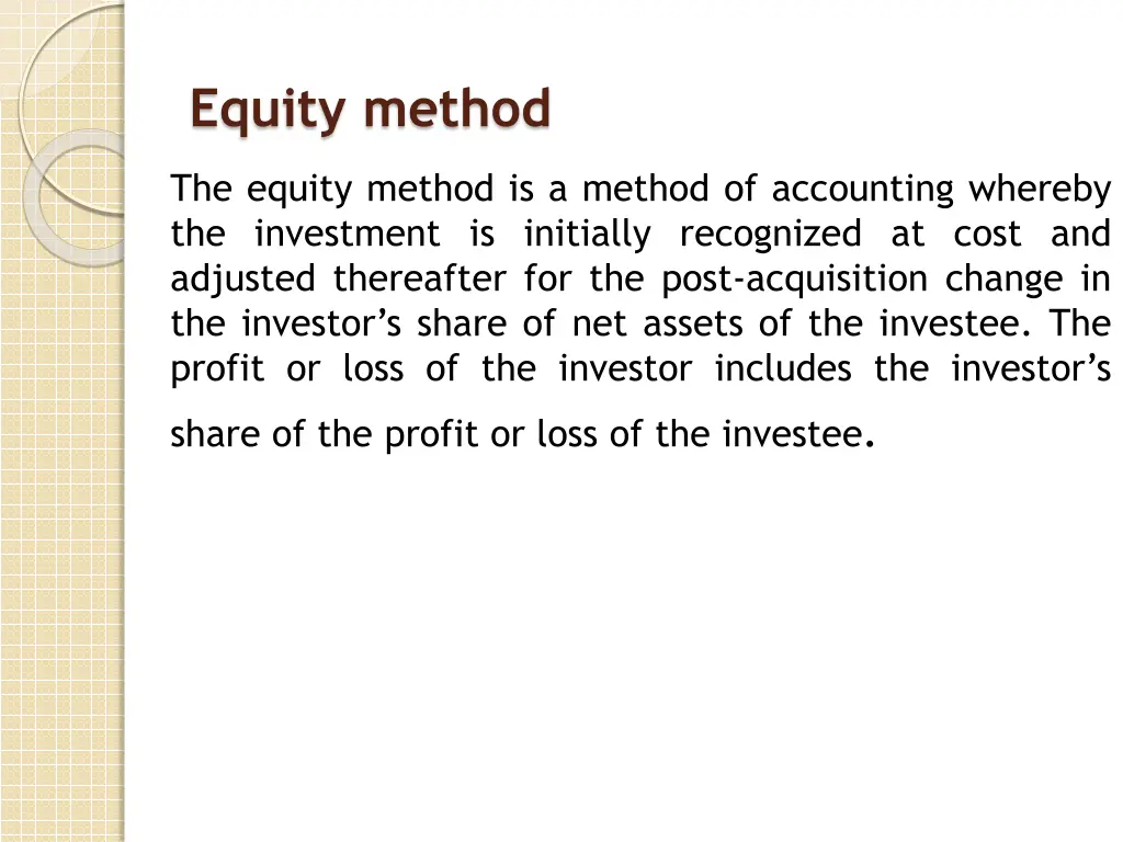 equity method