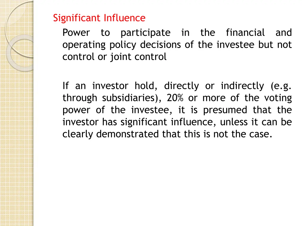 significant influence power to participate