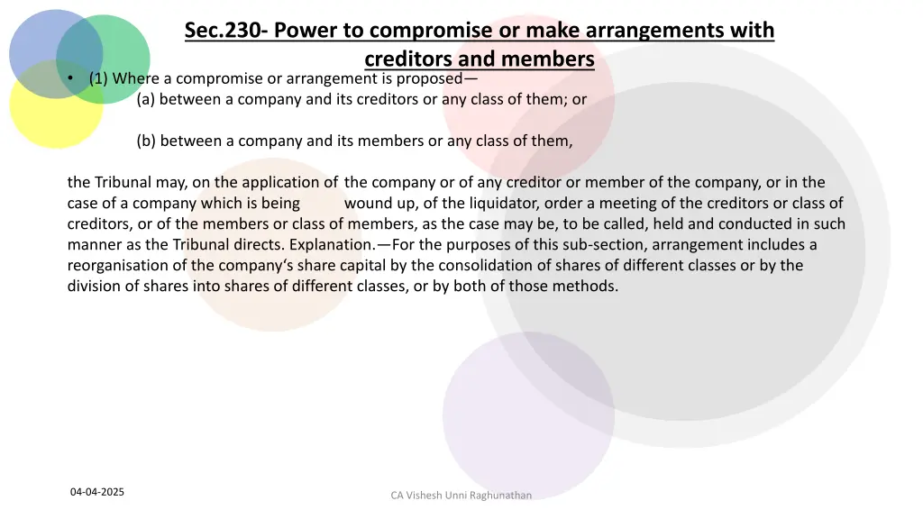 sec 230 power to compromise or make arrangements