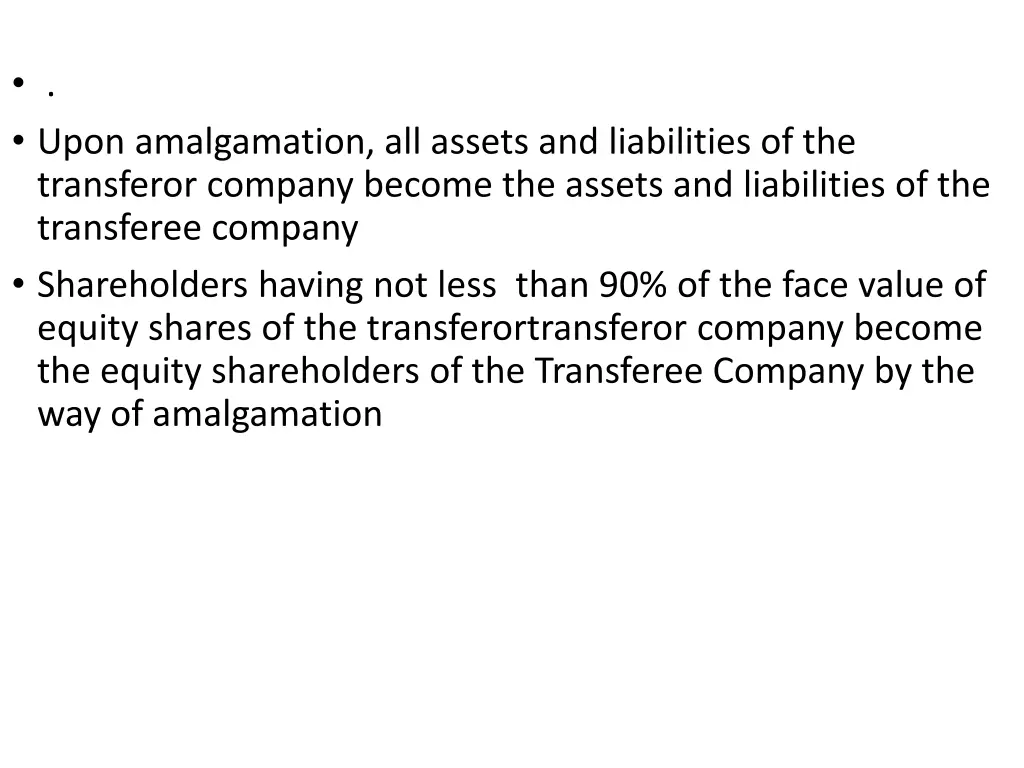 upon amalgamation all assets and liabilities