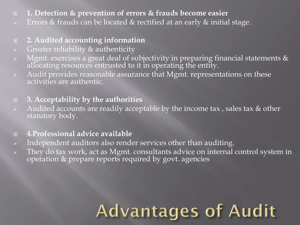 1 detection prevention of errors frauds become