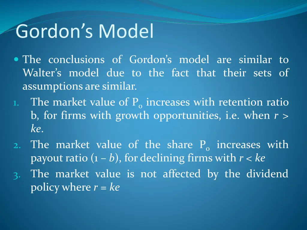 gordon s model 1