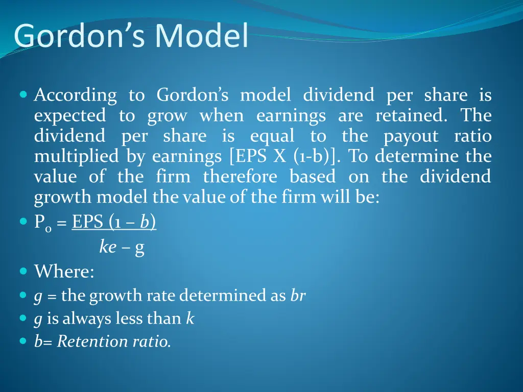 gordon s model