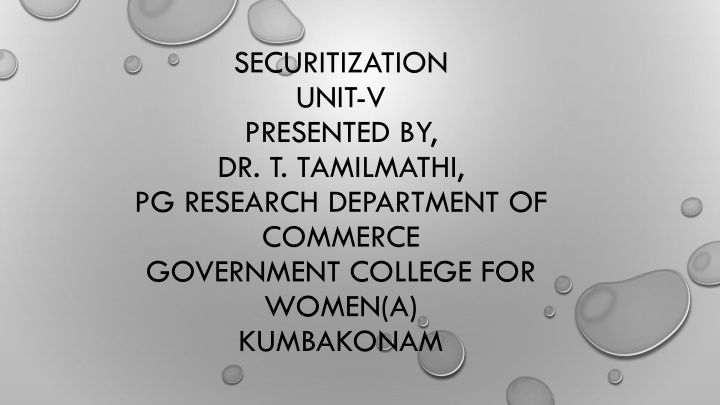 securitization unit v presented