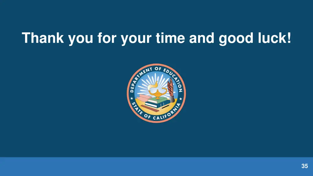 thank you for your time and good luck