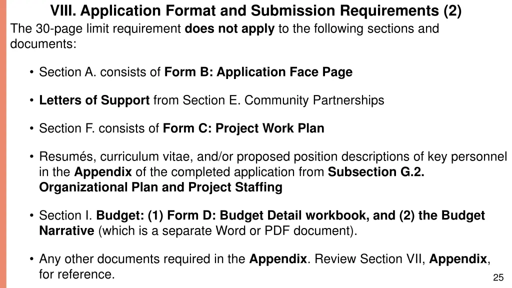 viii application format and submission 1