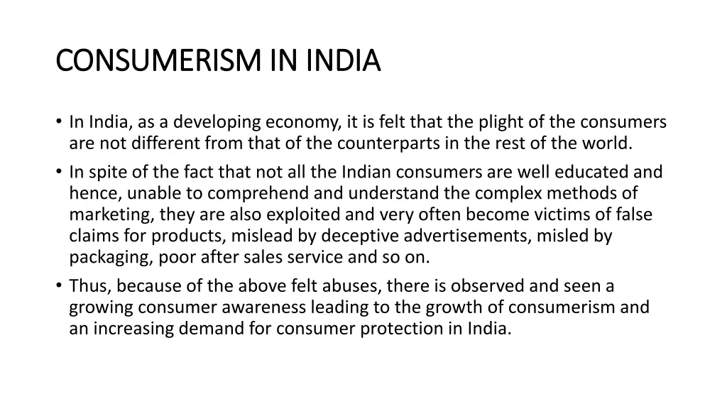 consumerism in india consumerism in india