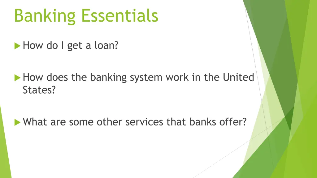 banking essentials