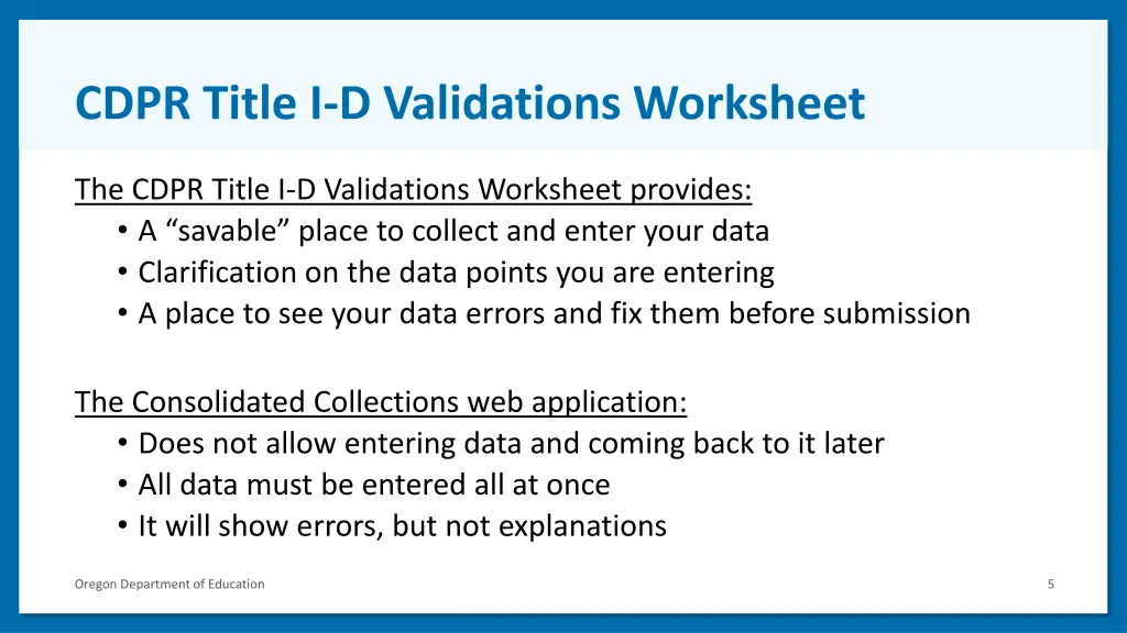 cdpr title i d validations worksheet