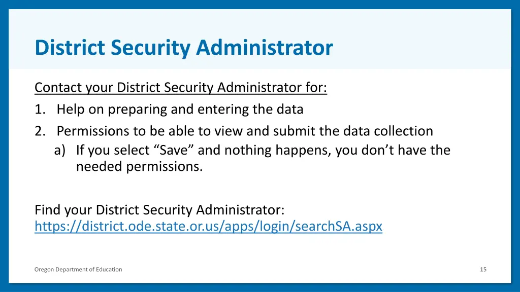 district security administrator
