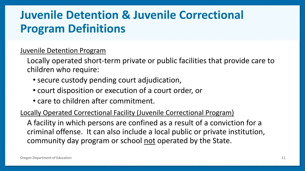 juvenile detention juvenile correctional program