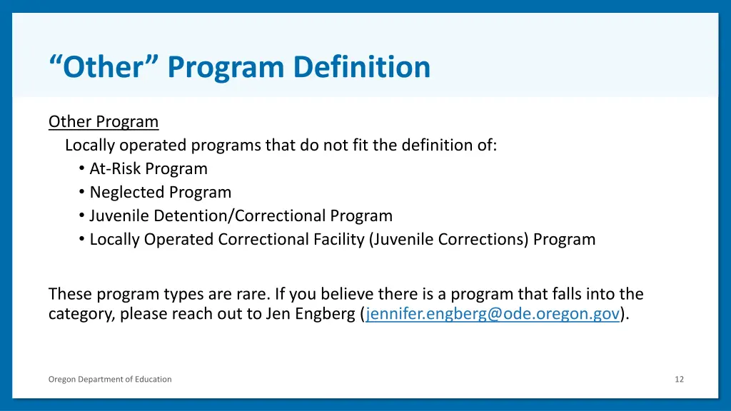 other program definition