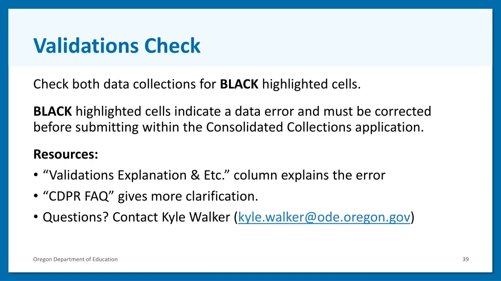 validations check
