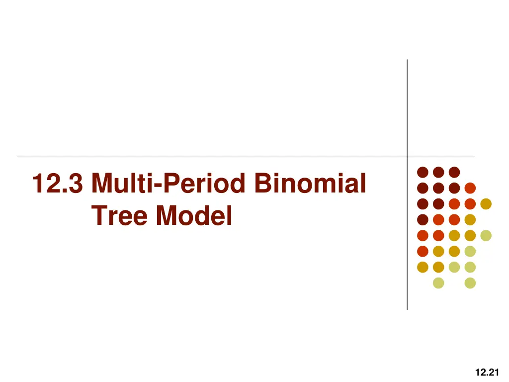 12 3 multi period binomial tree model