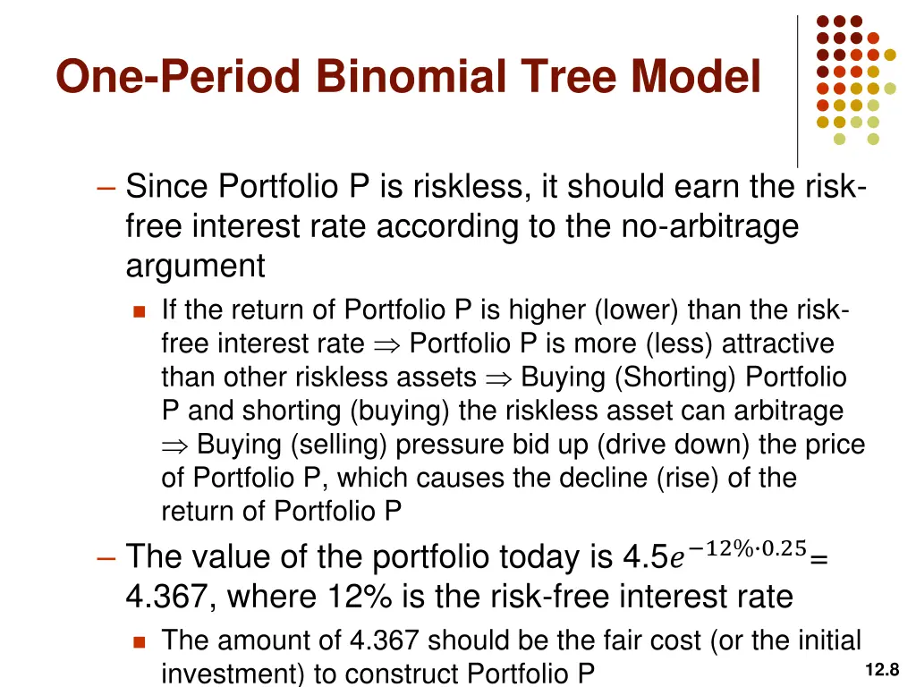 one period binomial tree model 4