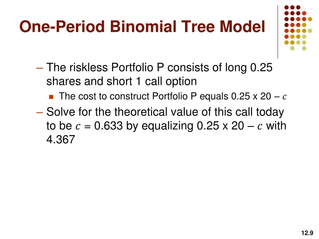one period binomial tree model 5