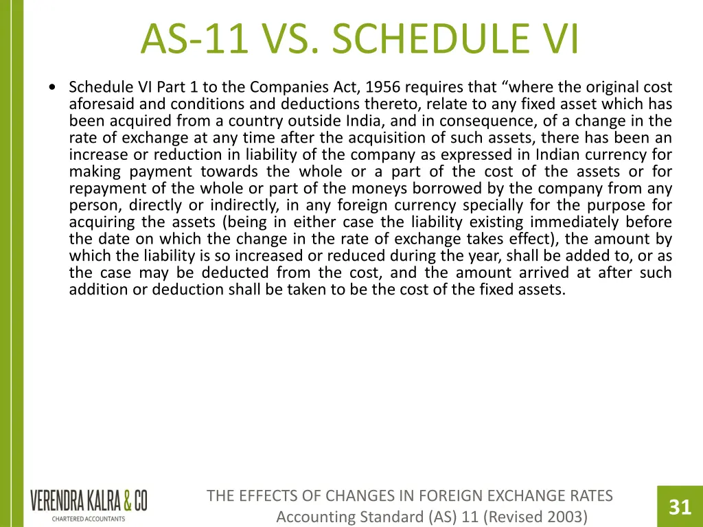 as 11 vs schedule vi 1