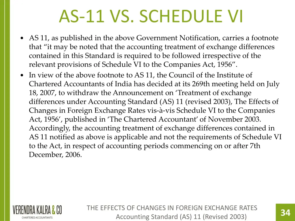 as 11 vs schedule vi 4