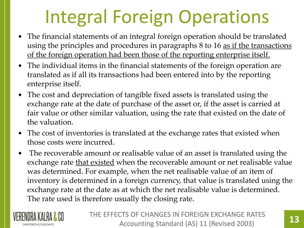 integral foreign operations