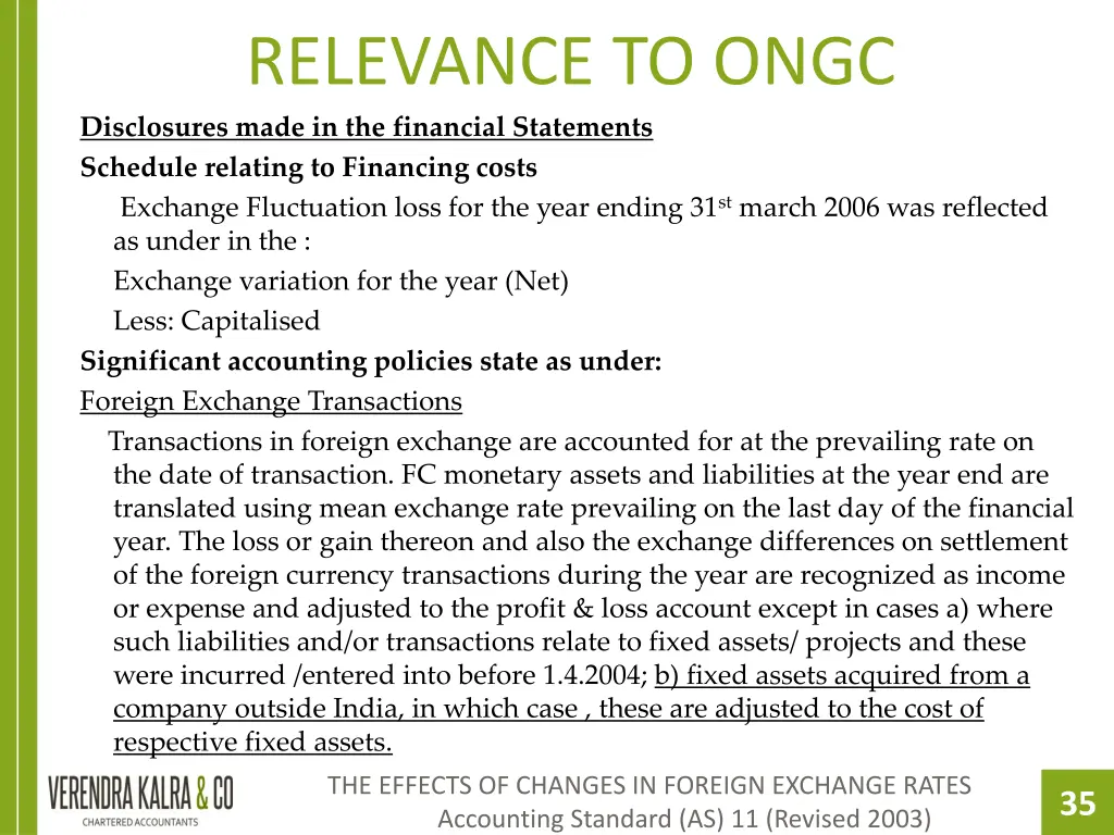 relevance to ongc disclosures made