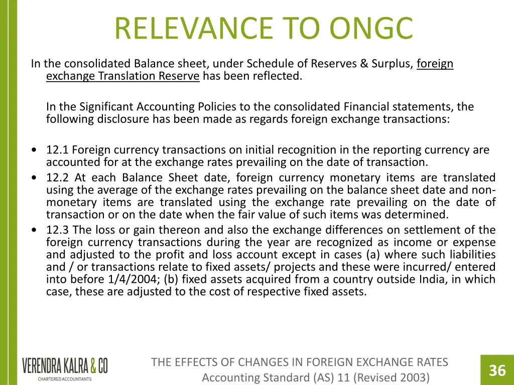 relevance to ongc