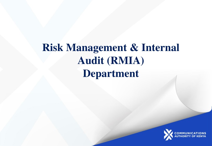 risk management internal audit rmia department