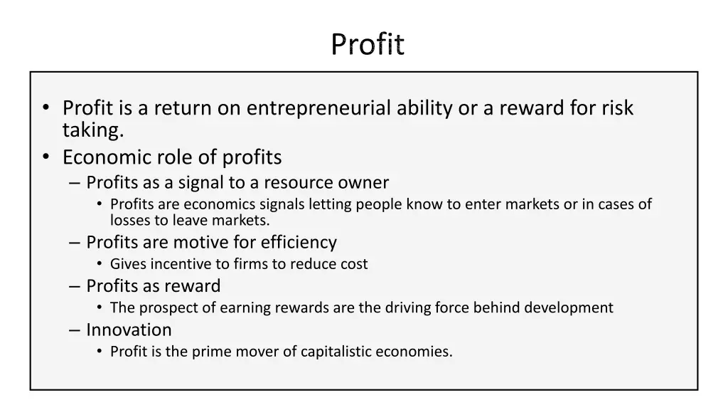 profit