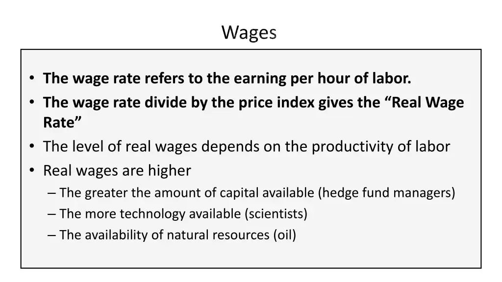 wages
