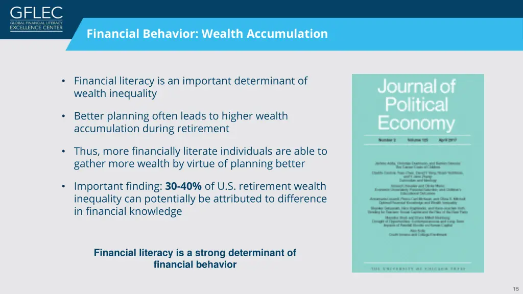financial behavior wealth accumulation