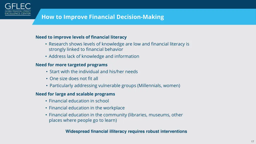 how to improve financial decision making