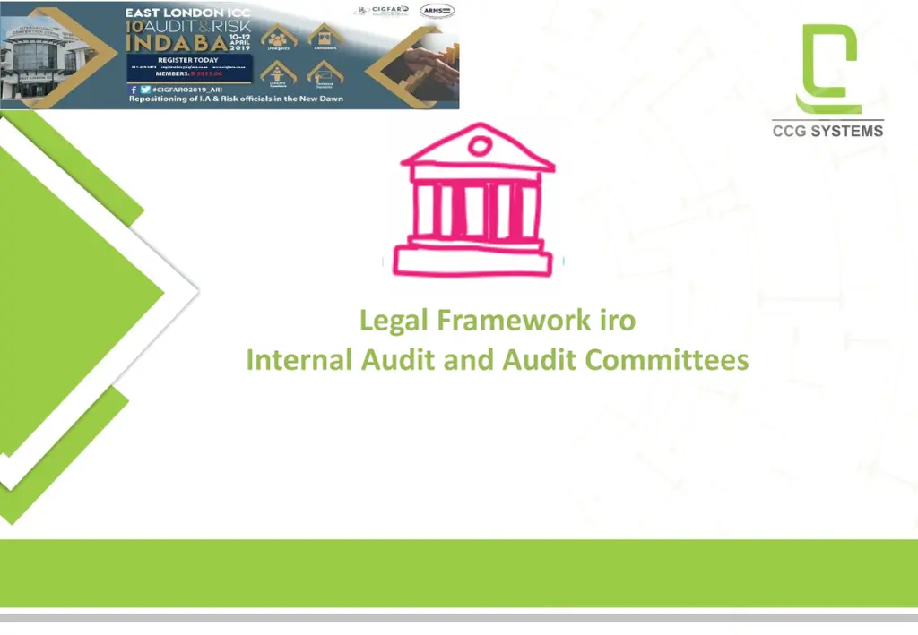 legal framework iro internal audit and audit