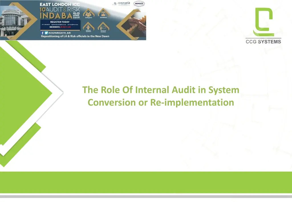 the role of internal audit in system conversion