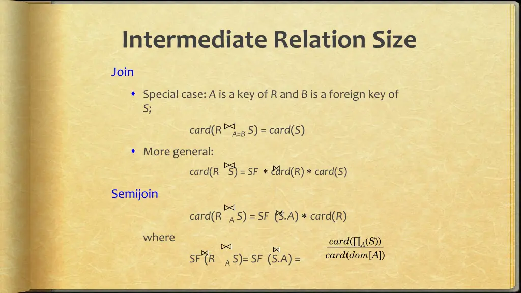 intermediate relation size