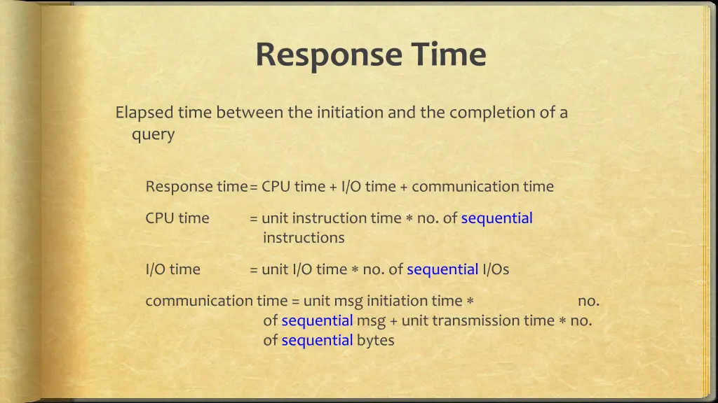 response time