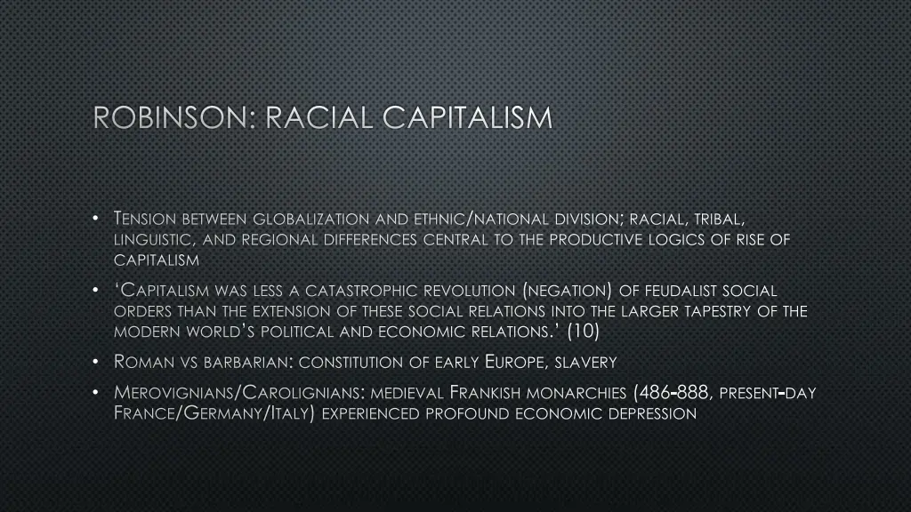 robinson racial capitalism