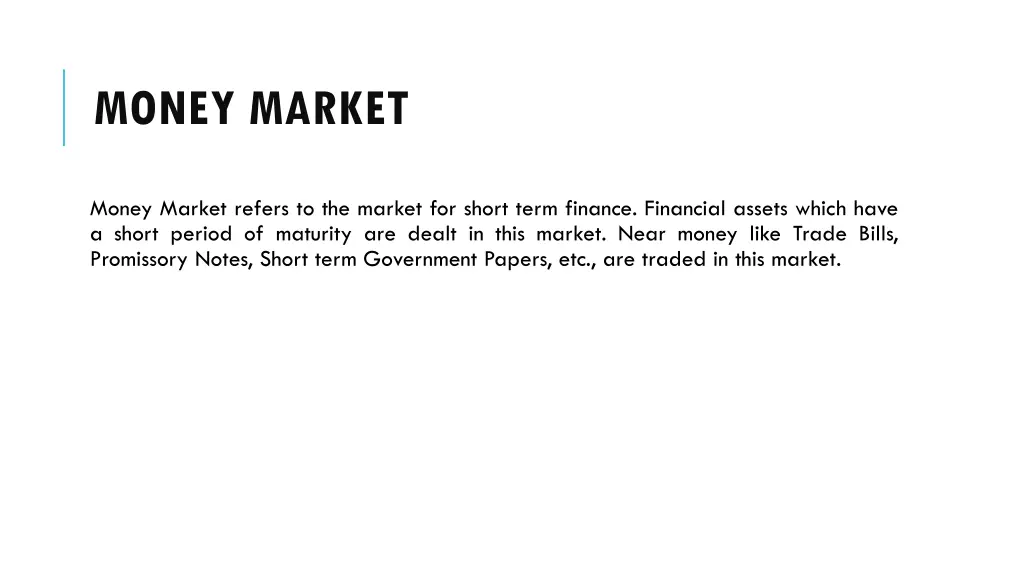 money market 1