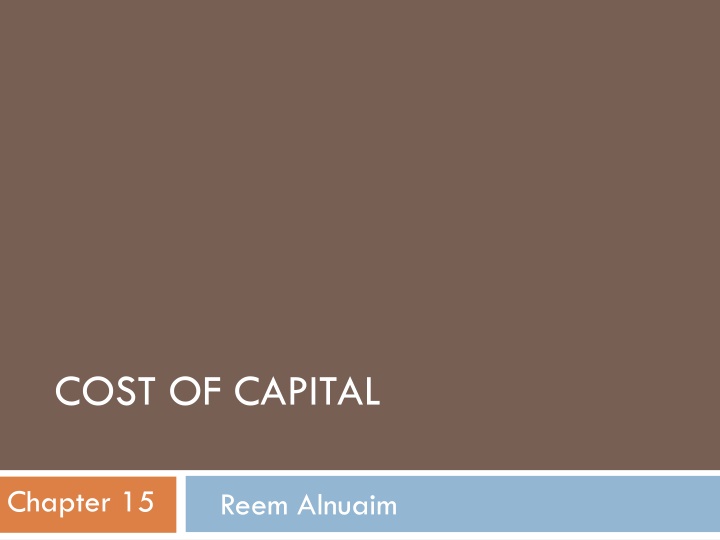 cost of capital